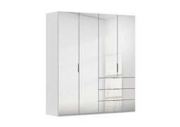 Rauch - Formes 4 Door Bifold Combi Mirror Wardrobe - Silk Grey