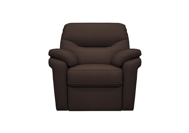 G Plan - Seattle Leather Power Recliner Armchair with Heated Seat - Capri Oak