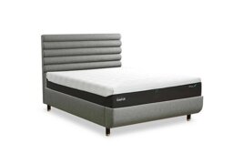 TEMPUR - Arc Disc Bed Frame with Vectra Headboard - King Size with Oak Feet