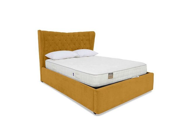 Highgrove - Bauer Ottoman Bed Frame - Double - Plush Corn