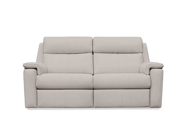 G Plan - Thornbury 3 Seater Leather Recliner Sofa with Headrests and Power Lumbar - Cambridge Chalk