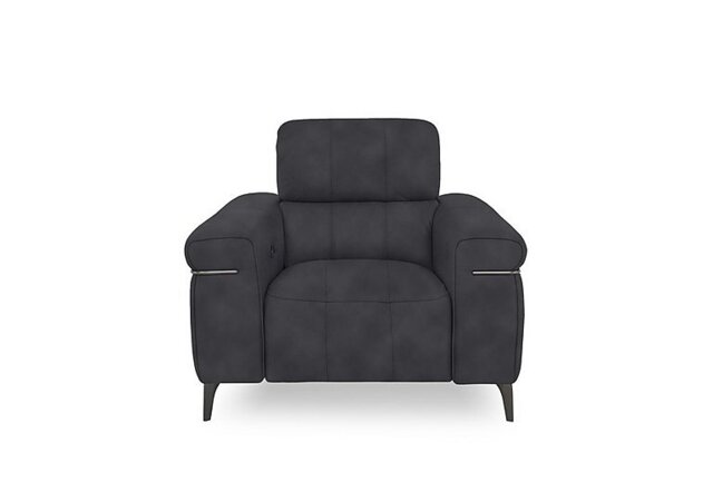 Homestage Fabric Power Recliner Chair with Power Headrest - Charcoal