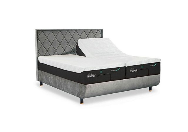 TEMPUR - Arc Ergo Smart Base Bed Frame with Quilted Headboard - Super King
