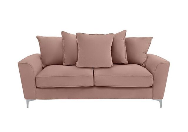 Legend 3 Seater Scatter Back Fabric Sofa - Kingston Blush