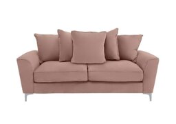 Legend 3 Seater Scatter Back Fabric Sofa - Kingston Blush