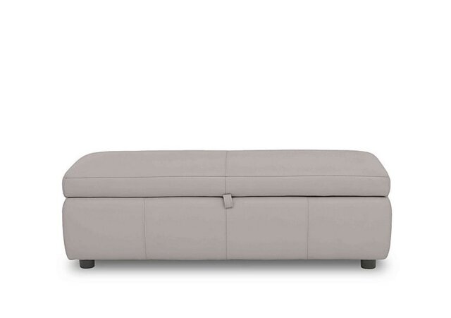 World of Leather - Tyrell 150cm BV Leather Blanket Box - Silver Grey