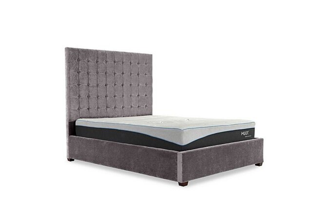 Carrie 160cm Headboard Manual Ottoman Bed Frame - King Size - Keswick Storm