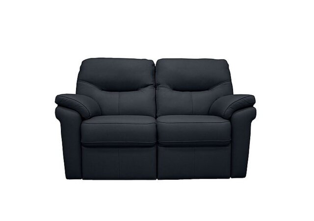 G Plan - Seattle 2 Seater Leather Sofa - No Recliner - Cambridge Navy
