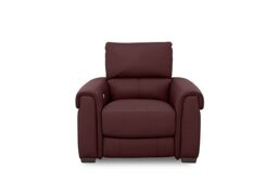 World of Leather - Nixon NC Leather Power Recliner Chair - NC Deep Red