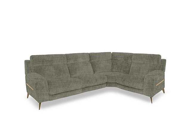 Eclipse Small Fabric Right Hand Facing Corner Sofa - Olive Green