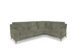 Eclipse Small Fabric Right Hand Facing Corner Sofa - Olive Green