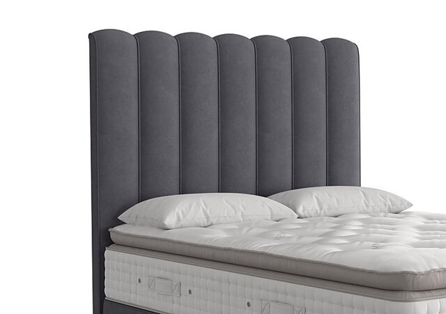 Vispring - Highclere Floor Standing Headboard - Super King - Faux Suede Charcoal