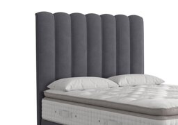 Vispring - Highclere Floor Standing Headboard - Super King - Faux Suede Charcoal