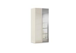 Rauch - Haven 101cm 2 Door Hinged Wardrobe with 1 Glass and 1 Mirror Door