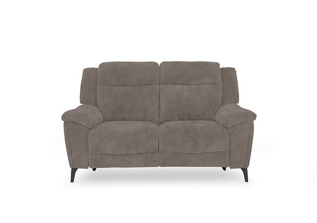 Panache Fabric 2 Seater Power Recliner Sofa with Power Headrests and Heated Seats - Marble Charcoal Grey