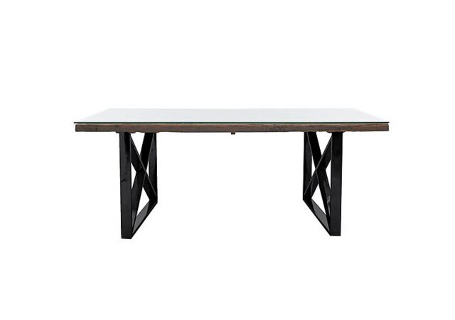 Noir Dining Table with X-Leg Base - 180-cm