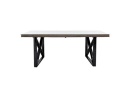 Noir Dining Table with X-Leg Base - 180-cm