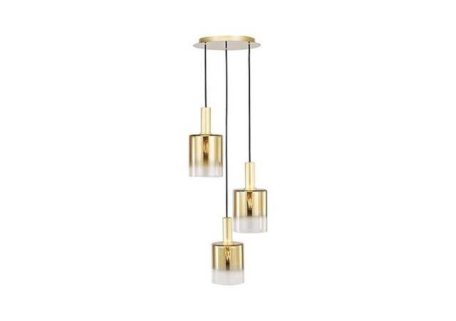 Macon 3 Light Cluster Pendant - Smoked