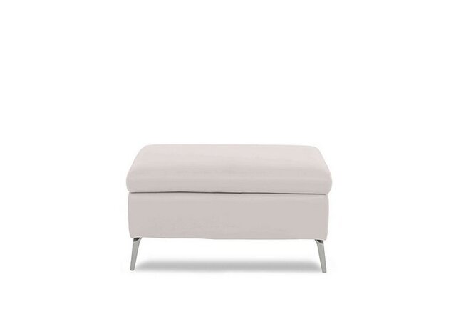 Daytona Leather Footstool - Cotton