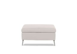 Daytona Leather Footstool - Cotton