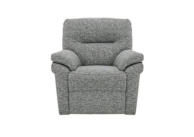 G Plan - Seattle Fabric Manual Recliner Armchair - Remco Light Grey