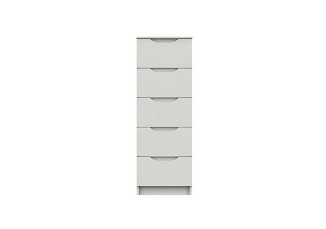 London Bedrooms - St Pancras 5 Drawer Tall Chest - White