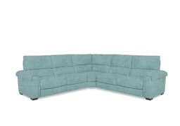 Nixon Fabric Large Corner Power Recliner Sofa - Baby Blue