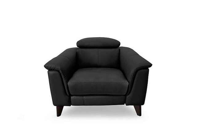 World of Leather - Wade NC Leather Power Recliner Chair - Black