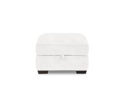 Saffron Fabric Storage Footstool - Frost