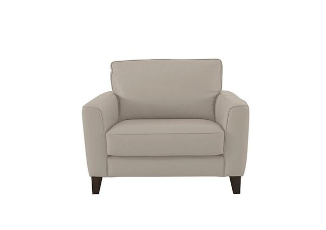Ideal Home - Brondby NC Leather Cuddle Chair - Silver Grey - Sofas and Armchairs - In Time for Christmas