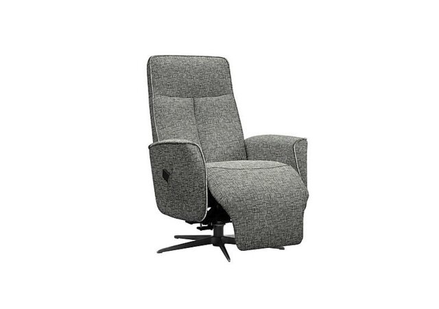 G Plan - Maribo Fabric Lift and Rise Power Recliner Chair with Power Headrest and Black Base - Remco Slate