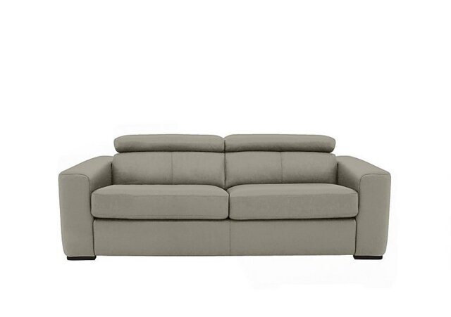 World of Leather - Infinity 3 Seater Leather Sofa Bed - Silver Grey