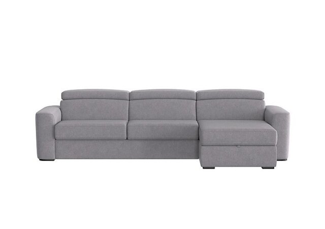 Infinity Fabric Right Hand Facing Corner Chaise Sofa Bed with Storage - R27 Pewter