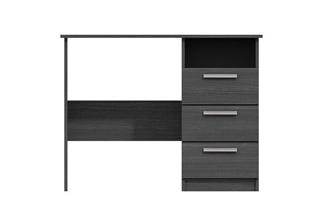 London Bedrooms - Waterloo 3 Drawer Dressing Table - Graphite