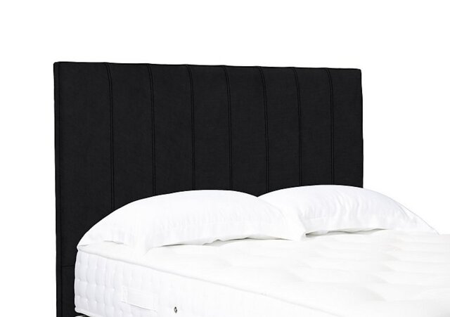 Artisan Collection Axel High Floor Standing Headboard - Double - Plush Ebony