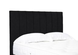 Artisan Collection Axel High Floor Standing Headboard - Double - Plush Ebony