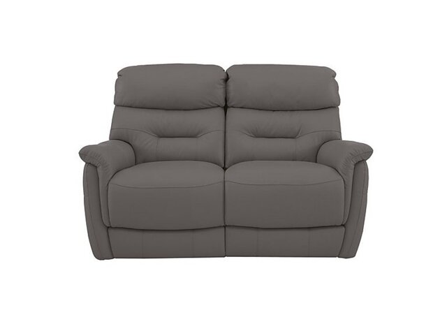 World of Leather - Chicago 2 Seater BV Leather Battery Recliner Sofa - BV Elephant
