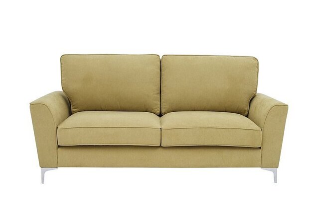 Legend 3 Seater Classic Back Fabric Sofa with Light Feet - Cosmo Apple