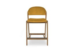 Stratford Bar Stool - Mustard Velvet