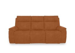 Aero Fabric 3 Seater Power Recliner Sofa with Power Headrests - Dexter Pumpkin