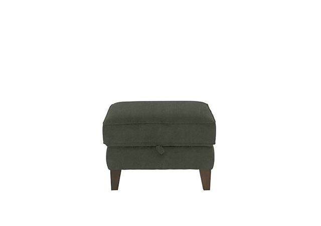 Ideal Home - Brondby Fabric Storage Footstool - R352 Forest Green