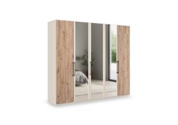 Wiemann - Tullio 250cm 5 Door Hinged Wardrobe with 3 Mirror Doors