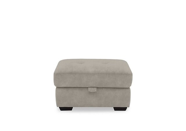 Dinky Fabric Large Storage Footstool - Marble Cream