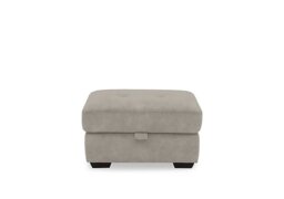 Dinky Fabric Large Storage Footstool - Marble Cream