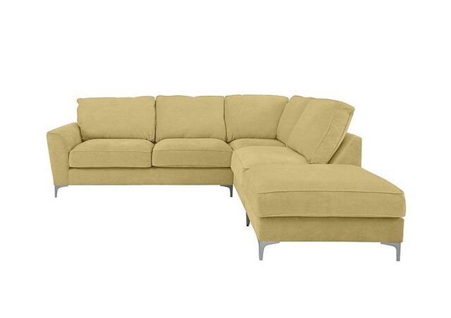 Legend Classic Back Fabric Right Hand Facing Corner Sofa with Dark Feet - Cosmo Apple