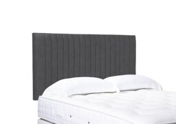 Artisan Collection Cadenza High Strutted Headboard - Double - Plush Dark Grey