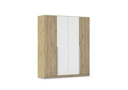 Rauch - Freja 181cm 4 Door Hinged Two Toned Wardrobe - Alpine White