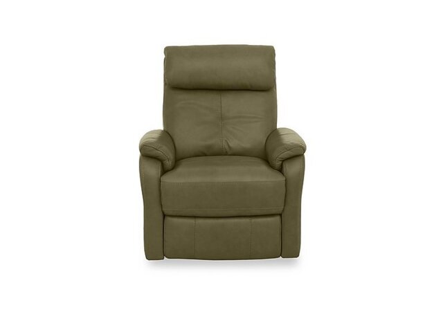 World of Leather - Compact Collection Titch Leather Power Recliner Chair - Olive Green