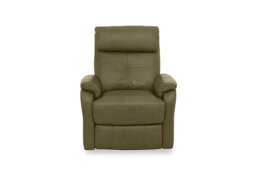 World of Leather - Compact Collection Titch Leather Power Recliner Chair - Olive Green