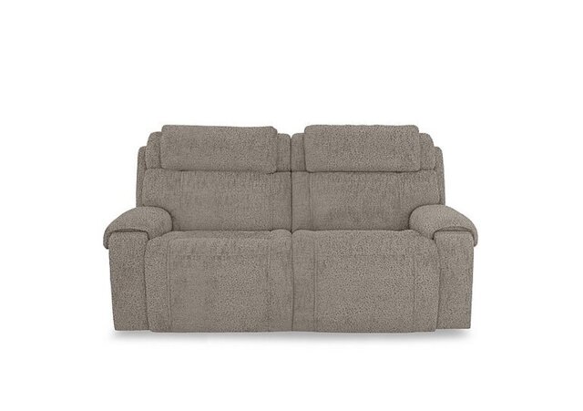 World of Leather - Hollywood Fabric 3 Seater Sofa - Silver